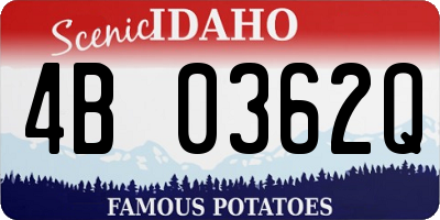ID license plate 4B0362Q