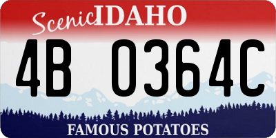 ID license plate 4B0364C