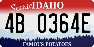 ID license plate 4B0364E
