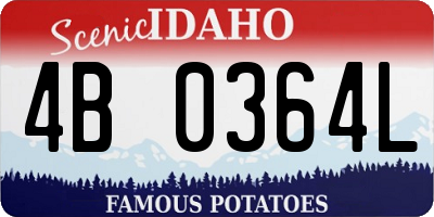 ID license plate 4B0364L