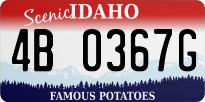 ID license plate 4B0367G