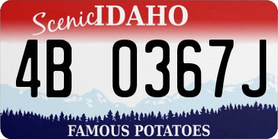 ID license plate 4B0367J