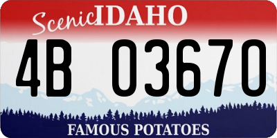 ID license plate 4B0367O