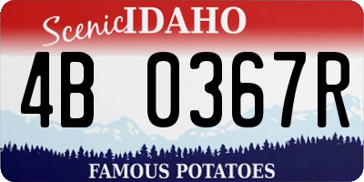 ID license plate 4B0367R