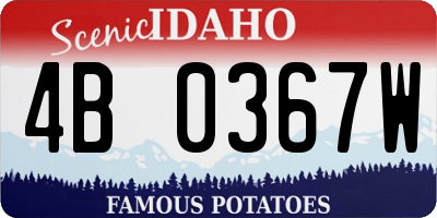 ID license plate 4B0367W