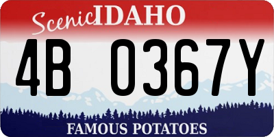 ID license plate 4B0367Y
