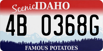 ID license plate 4B0368G
