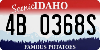 ID license plate 4B0368S