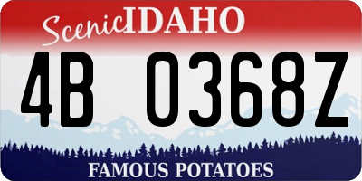 ID license plate 4B0368Z