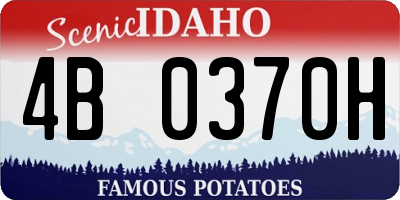 ID license plate 4B0370H