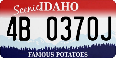ID license plate 4B0370J