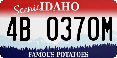 ID license plate 4B0370M