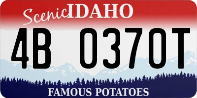 ID license plate 4B0370T
