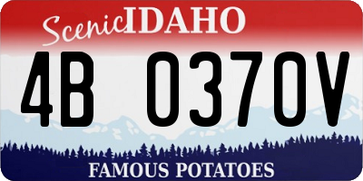 ID license plate 4B0370V