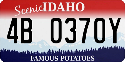 ID license plate 4B0370Y