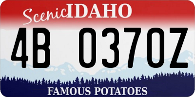 ID license plate 4B0370Z