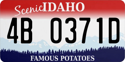 ID license plate 4B0371D
