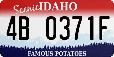 ID license plate 4B0371F