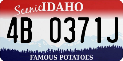 ID license plate 4B0371J