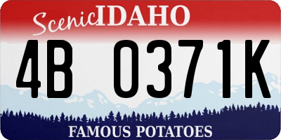 ID license plate 4B0371K