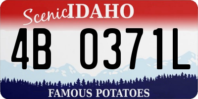 ID license plate 4B0371L