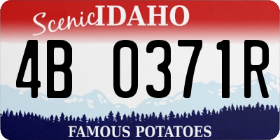 ID license plate 4B0371R