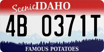 ID license plate 4B0371T