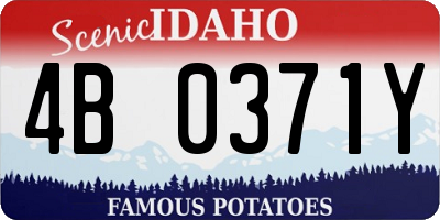 ID license plate 4B0371Y