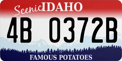 ID license plate 4B0372B