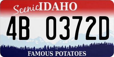 ID license plate 4B0372D