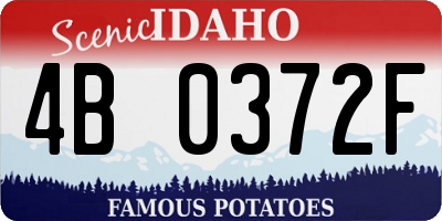ID license plate 4B0372F
