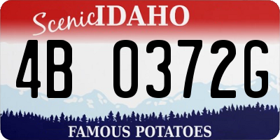 ID license plate 4B0372G