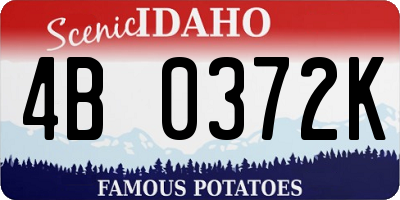 ID license plate 4B0372K