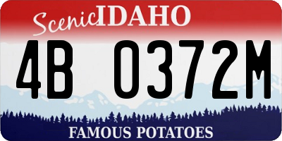 ID license plate 4B0372M