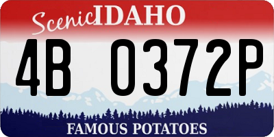 ID license plate 4B0372P