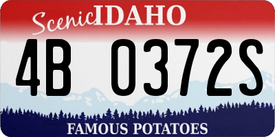 ID license plate 4B0372S