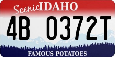 ID license plate 4B0372T
