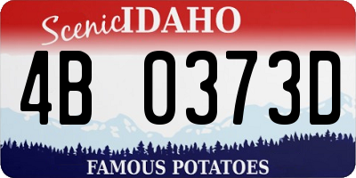ID license plate 4B0373D