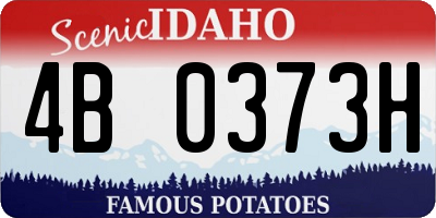 ID license plate 4B0373H
