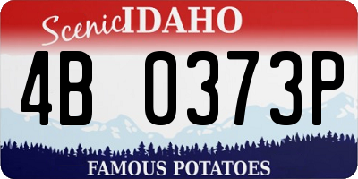 ID license plate 4B0373P