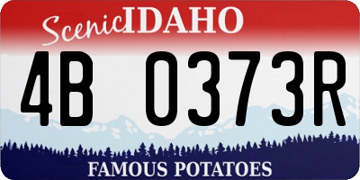 ID license plate 4B0373R