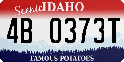ID license plate 4B0373T
