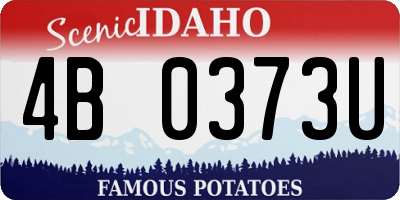 ID license plate 4B0373U