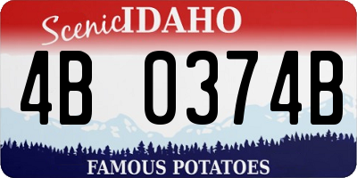 ID license plate 4B0374B