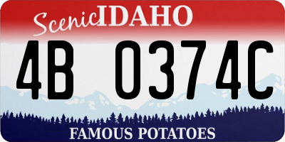 ID license plate 4B0374C