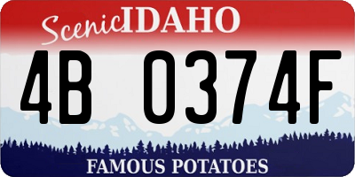 ID license plate 4B0374F