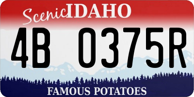 ID license plate 4B0375R