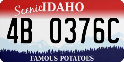 ID license plate 4B0376C