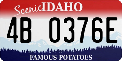 ID license plate 4B0376E