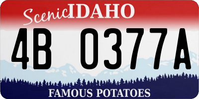 ID license plate 4B0377A